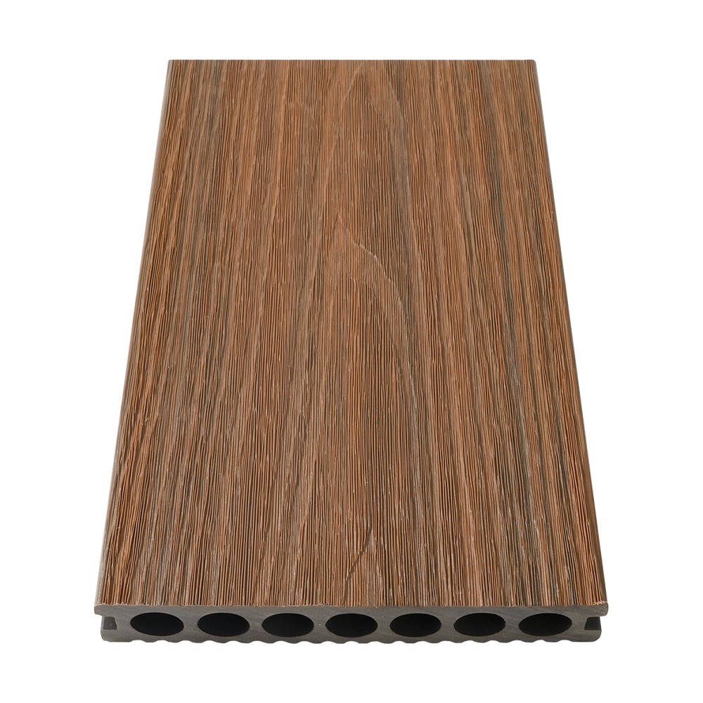 Deck WPC de coextrusão de sete furos （Linhas finas de um lado）